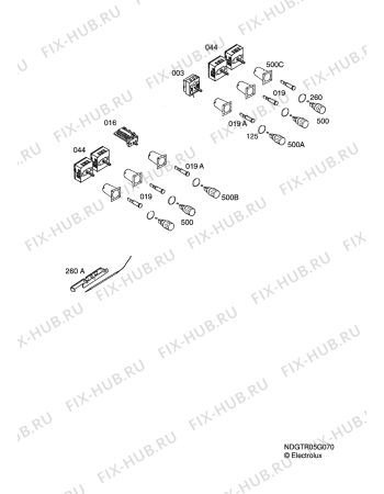 Взрыв-схема плиты (духовки) Aeg Electrolux E4001-5-M - Схема узла Functional parts